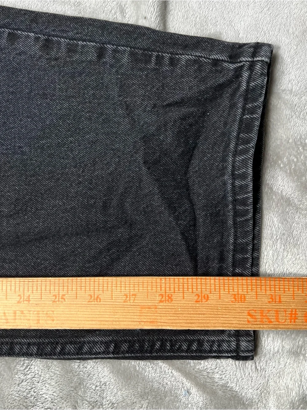 Hollister Baggy Skater Jeans Mens 35x30 Black Y2K Wide Leg Grunge Denim